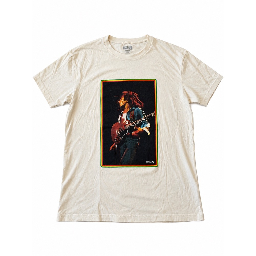 Stance x Bob Marley 75 Tour Graphic T-Shirt Men's Large Reggae Jamaica Tee